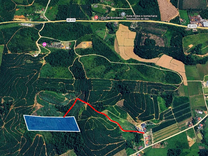 TERRENO DE 36.000 M² – BAIRRO SANTA CRUZ | SÃO JOÃO DO ITAPERIÚ/SC